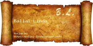 Ballai Linda névjegykártya